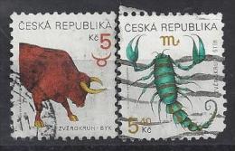 Czech-Republic  1999  Zodiac Signs (o) Mi.240-241 - Gebraucht