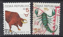 Czech-Republic  1999  Zodiac Signs (o) Mi.240-241 - Used Stamps