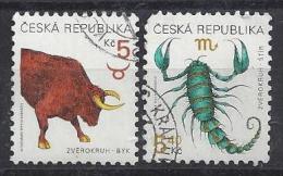 Czech-Republic  1999  Zodiac Signs (o) Mi.240-241 - Gebraucht