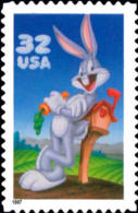 1997 USA Bugs Bunny Stamp #3137a Disney Cartoon Hare Rabbit Carrot Vegetable - Vegetables