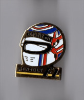 Pin's Sport  Auto / Casque Renault - Elf - F1 Formule 1 (signé Idéal P) - Automobile - F1