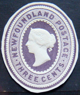 NEWFOUNDLAND 1897 3c Queen Victoria Mint Piece Of Stationery - Postal Stationery