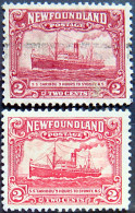 NEWFOUNDLAND 1928 2c Steamship USED 2 Stamps Scott146 CV$1.60 - 1908-1947