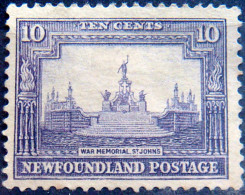 NEWFOUNDLAND 1928 10c War Memorial Mint No Gum Scott153 CV$10 - 1908-1947