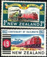NEW ZEALAND CENTENARY OF RAILWAYS TRAIN SET OF 2  3P-1/9 MLH 1963 SG818-19 READ DESCRIPTION !! - Nuevos