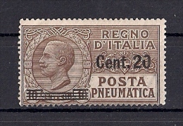 Italie 1925  YT Pneumatique 8  Mi 214  * - Poste Pneumatique