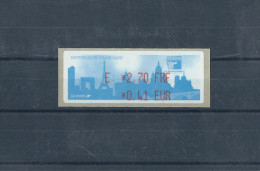 FRANCE Timbre De Distributeur Type  D LISA PHILEXFRANCE 99 Avec Parité FRANCS-EUROS Avec Monuments De PARIS - 1999-2009 Illustrated Franking Labels