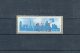 FRANCE Timbre De Distributeur Type  D LISA PHILEXFRANCE 99 Avec Parité FRANCS-EUROS Avec Monuments De PARIS - 1999-2009 Geïllustreerde Frankeervignetten