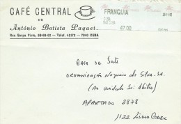 TIMBRES - STAMPS - LETTRE - VIGNETE DE POST (47,00) - MARCOPHILIE - PORTUGAL - 25-11-96 - CUBA - ALENTEJO - Oblitérés