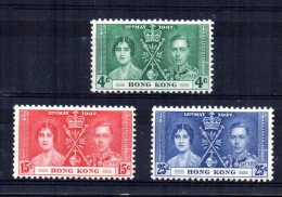 Hong Kong - 1937 - Coronation - MH - Unused Stamps
