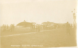 HENDON (Angleterre) Carte Photo Champ D'aviation Avions Flying Grounds - Meetings