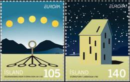 EUROPA - 2009 //  ISLANDE  // 2 V NEUFS ** (MNH Set)  L'Astronomie. - 2009