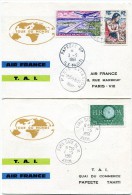 Polynésie - Premier Tour Du Monde TAI AIR FRANCE Par Avion à Réaction - 1er Mai 1961 - R 1561 - Cartas & Documentos