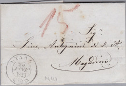 Heimat NW STANS 1839-01-25 Brief Nach Magadino - ...-1845 Prephilately