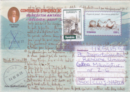 5852A POLAR EXPEDITION ,BELGICA,EMIL RACOVITA EXPLORER,COVER STATIONERY ROMANIA. - Expéditions Arctiques