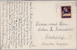 Heimat BE GÜMLINGEN 1931-01-25 Bahnstation Stempel Auf AK Hund Nach Hochdorf - Railway