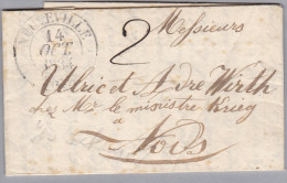 Heimat BE NEUVEVILLE 1834-10-14 Vorphila Brief - ...-1845 Prephilately