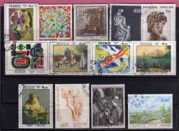 13 Beaux T-p France TABLEAUX ,tous Differents, Provenant De Mon Courrier. COTE 15.50 € - Collezioni