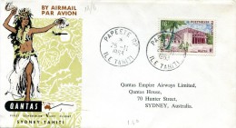 Polynésie - Premier Vol QANTAS - TAHITI SYDNEY - 25 Novembre 1963 - R 1571 - Lettres & Documents