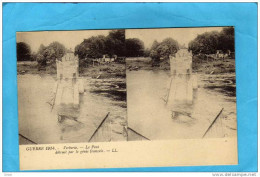 VERBERIE-Carte Stéréoscopique-le Pont Détruit -guerre De 1914-18 édition L L - Verberie