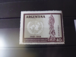 ARGENTINE TIMBRE DE COLLECTION  YVERT N° 595** - Ongebruikt