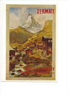 11766 - Reproduction D´affiche Chemins De Fer Viège-Zermatt (Format 10X 15) - Viège