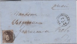 Belgique Lettre N°14 PHILIPPEVILLE 12-8-1863 Vers Roly Dans Le Même Canton: Pas De Cachet D'arrivée TTB - Sammlungen (im Alben)