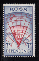 New Zealand - Ross Dependency MNH Scott #L7 7c Map Showing Location Of Ross Dependency - Ungebraucht