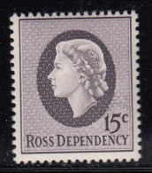 New Zealand - Ross Dependency MNH Scott #L8 15c Queen Elizabeth II - Nuevos