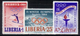 OL-C66 - LIBERIA , OLIMPIADI TOKYIO 1964 : Serie ***  MNH - Winter 1964: Innsbruck