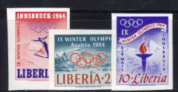 OL-C68 - LIBERIA , OLIMPIADI TOKYIO 1964 : Serie Non Dentellata  ***  MNH - Winter 1964: Innsbruck