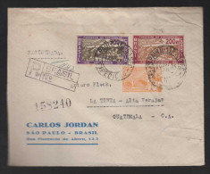 Brazil Brasil 1935 Registered Cover To GUATEMALA Via USA - Storia Postale