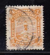 New Zealand Used Scott #OY19 2p Lighthouse, Yellow - Usati