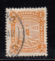 New Zealand Used Scott #OY19 2p Lighthouse, Yellow - Oblitérés