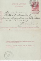 12588- KINH LEOPOLD 2ND, LETTER CARD, 1907, BELGIUM - Cartes-lettres