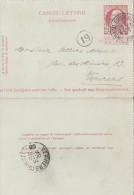 12591- KING LEOPOLD 2ND, LETTER CARD, 1906, BELGIUM - Cartes-lettres