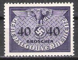 Pologne Gouvernement Général Service N° 17 Neuf * - General Government