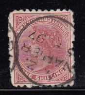 New Zealand Used Scott #67 1sh Queen Victoria - Perf Faults Cancel: Napier 97 - Usados