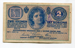 Hongrie Hungary Ungarn Ovp 2 Korona / Kronen 1914 " Tolna Varmegye Bonyhad Község 1919 " - Hungary