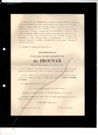 Pauline De Brouwer °Brugge 1852+9/11/1938 Le Paige De Halleux Desclée De Maredsous De Bellefroid - Todesanzeige
