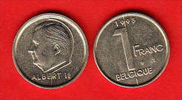 Monnaie  De Circulation Belgique (réf 110) 1 Franc Acier,type Elstrom + 1995  Fr + - 1 Frank