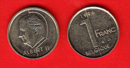 Monnaie  De Circulation Belgique (réf 112) 1 Franc Acier,type Elstrom + 1996  Fr + - 1 Frank