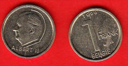 Monnaie  De Circulation Belgique (réf 113) 1 Franc Acier,type Elstrom + 1996  Fl + - 1 Frank