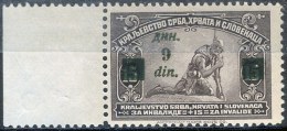 YUGOSLAVIA - JUGOSLAVIA -  ERROR OVPT I- Ovpt.  " 9 Din "  - **MNH - 1922 - Neufs