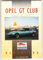 OPEL GT CLUB Nederland Magazine - Nr. 3  September  2003 - Other & Unclassified