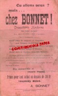 23 -  LA SOUTERRAINE -PUB CHEZ BONNET- CHAPELLERIE MODERNE- RUE SAINT JACQUES-IMPRIMERIE GARIEL QUELLET - Imprenta & Papelería