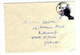 ENVELOPPE DE LONDRES POUR SAINT MALO 16/09/1991 COIFFE - Cartas & Documentos