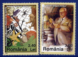 ROMANIA 2008 Antipa Natural History Museum Set Of 2 MNH / **.  Michel 6296-97 - Neufs