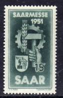 Sarre Occupation Française N° 293 XX  Foire De Sarrebruck Sans Charnière TB - Unused Stamps