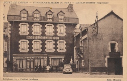 ( CPA 22 )  ST-NICOLAS-DU-PÉLEM  /  Hôtel De L'Ouest - Launay-Burlot Propriétaire - - Saint-Nicolas-du-Pélem